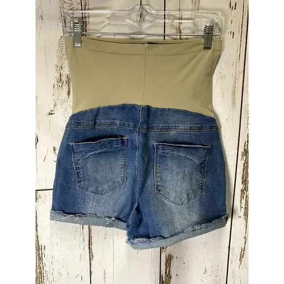 Bella Vida Maternity Jean Shorts - Picture 2 of 3